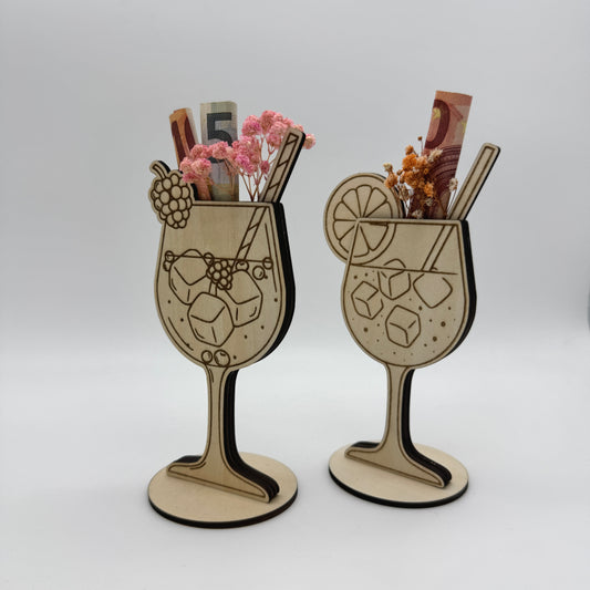 Cocktail-Geschenkhalter aus Holz