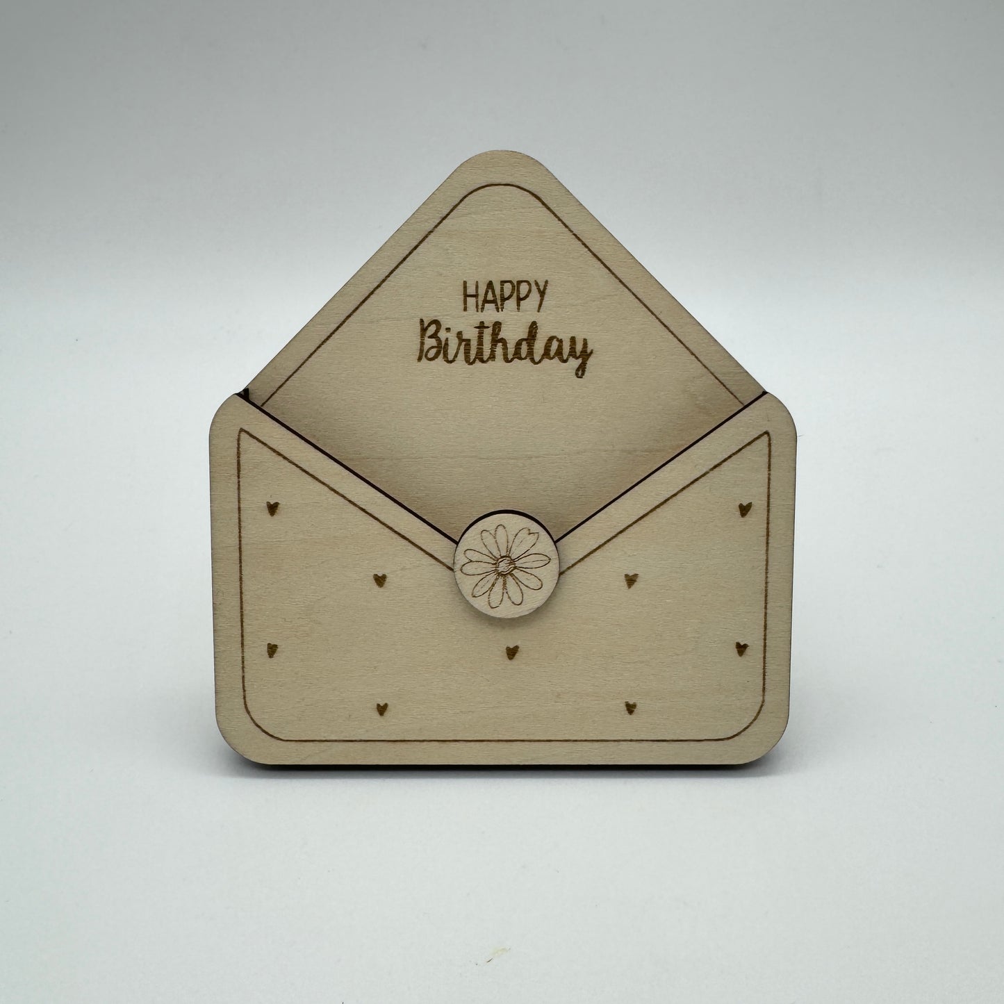 Kleiner Geschenkumschlag aus Holz