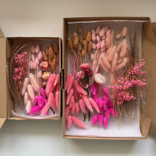 DIY-Set: Trockenblumen zum basteln - rosa/pink/lachs