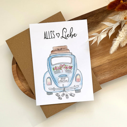 Grußkarte zur Hochzeit