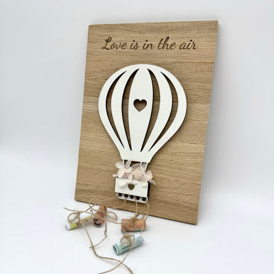 Geldgeschenk zur Hochzeit - Heißluftballon
