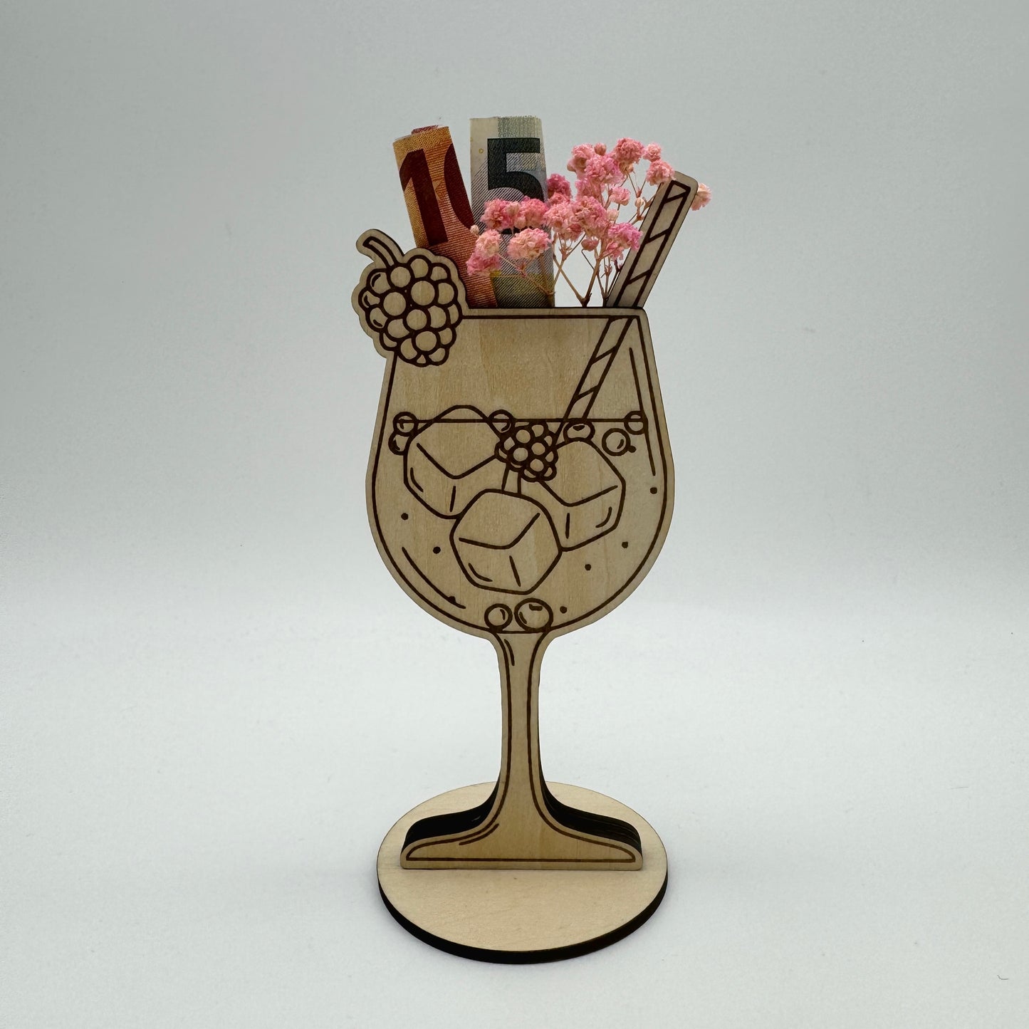 Cocktail-Geschenkhalter aus Holz