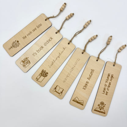 Lesezeichen aus Holz - verschiedene Motive