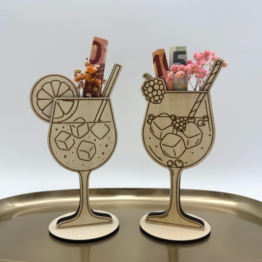 Cocktail-Geschenkhalter aus Holz