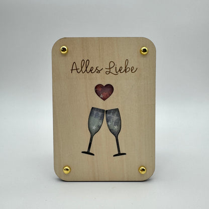 Geldgeschenkkarte aus Holz