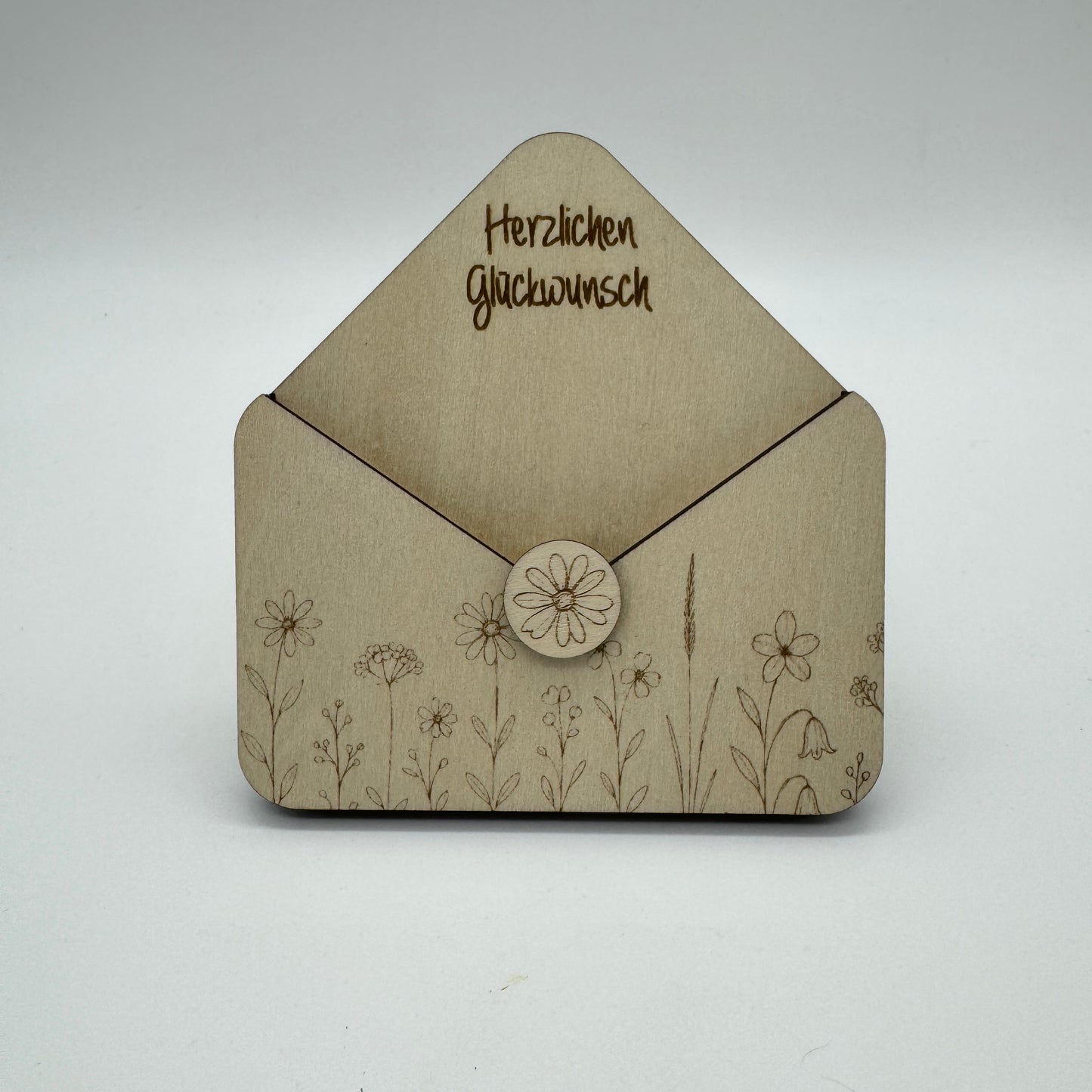 Kleiner Geschenkumschlag aus Holz