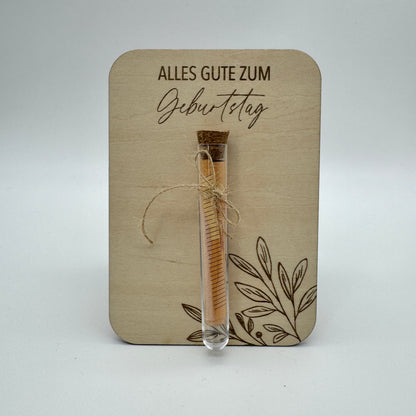 Geldgeschenk mit Reagenzglas
