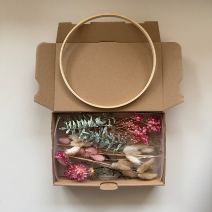 DIY-Set: Trockenblumen zum basteln - weiß/beige/rosa/grün
