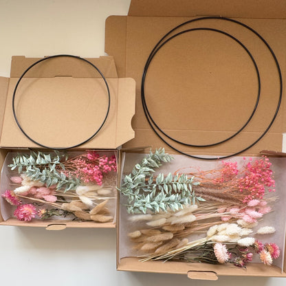 DIY-Set: Trockenblumen zum basteln - weiß/beige/rosa/grün