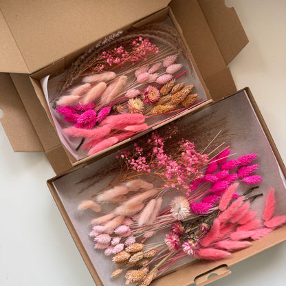 DIY-Set: Trockenblumen zum basteln - rosa/pink/lachs