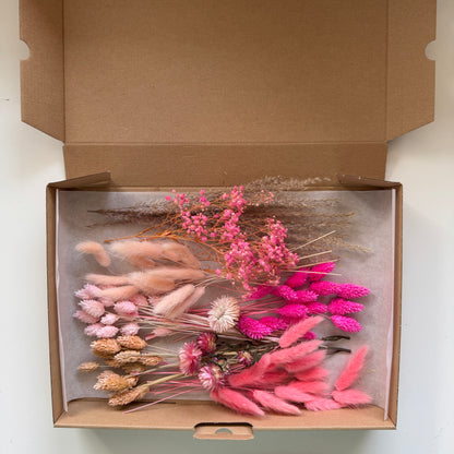 DIY-Set: Trockenblumen zum basteln - rosa/pink/lachs