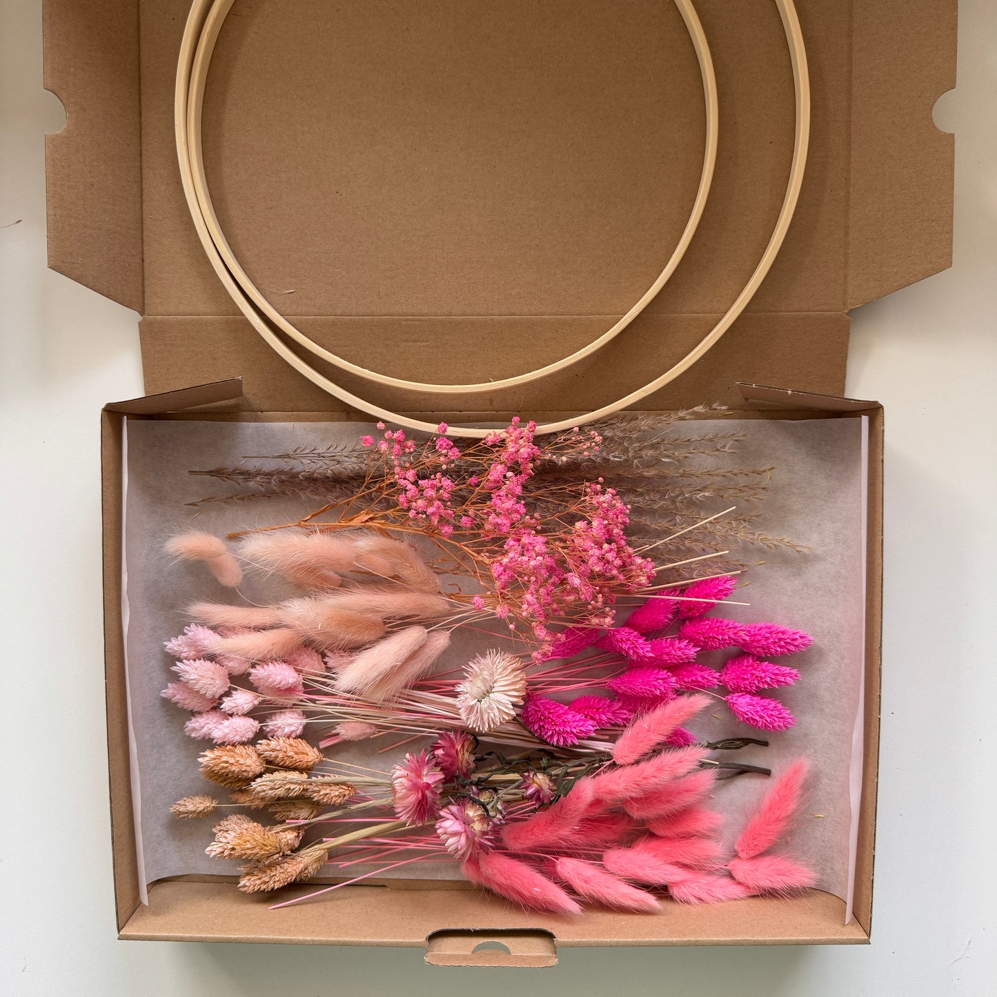 DIY-Set: Trockenblumen zum basteln - rosa/pink/lachs