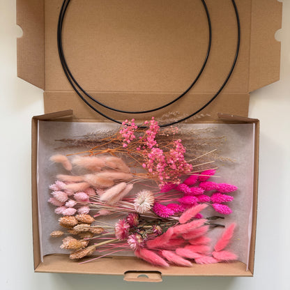 DIY-Set: Trockenblumen zum basteln - rosa/pink/lachs