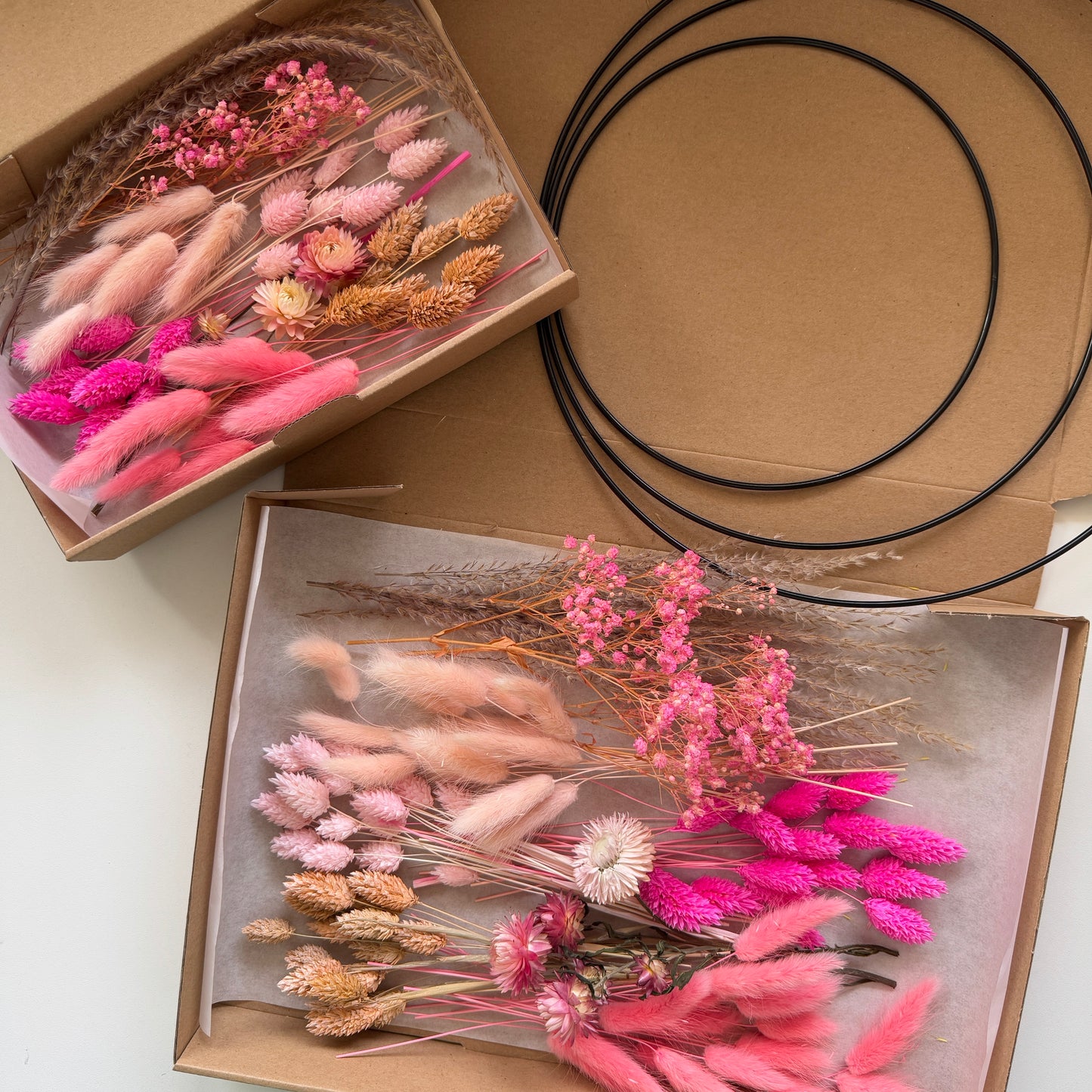 DIY-Set: Trockenblumen zum basteln - rosa/pink/lachs