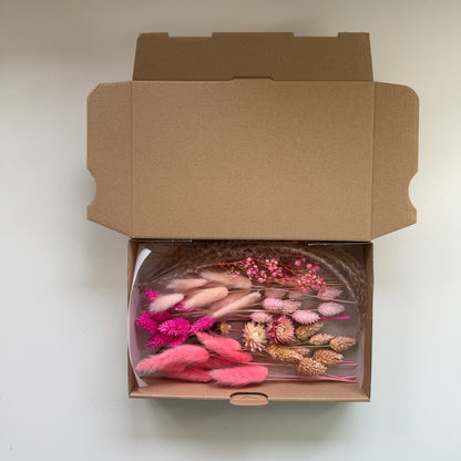 DIY-Set: Trockenblumen zum basteln - rosa/pink/lachs