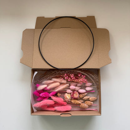 DIY-Set: Trockenblumen zum basteln - rosa/pink/lachs